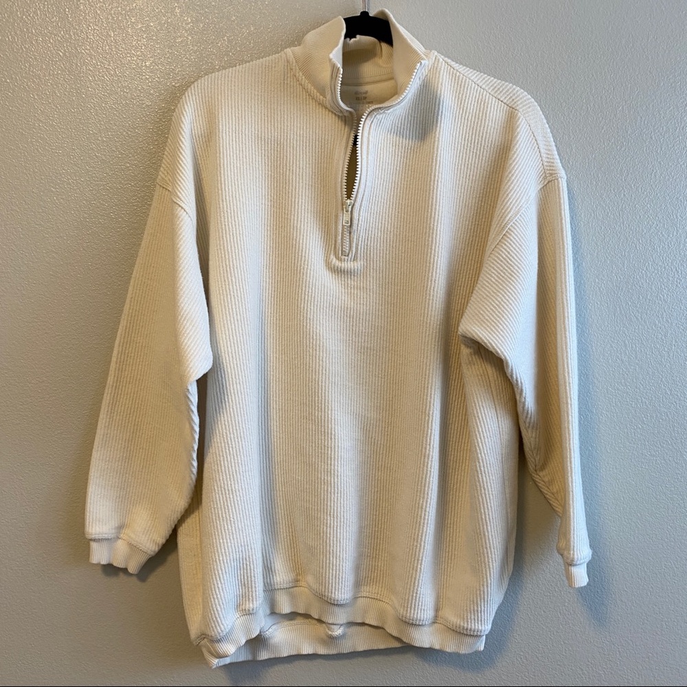 Aerie Half Zip Oversized Sweater